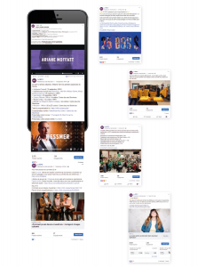 Exemples de publications sur les réseaux sociaux du MIFO