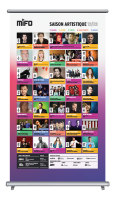 rollup banner de la saison artistique 2019-20 du MIFO